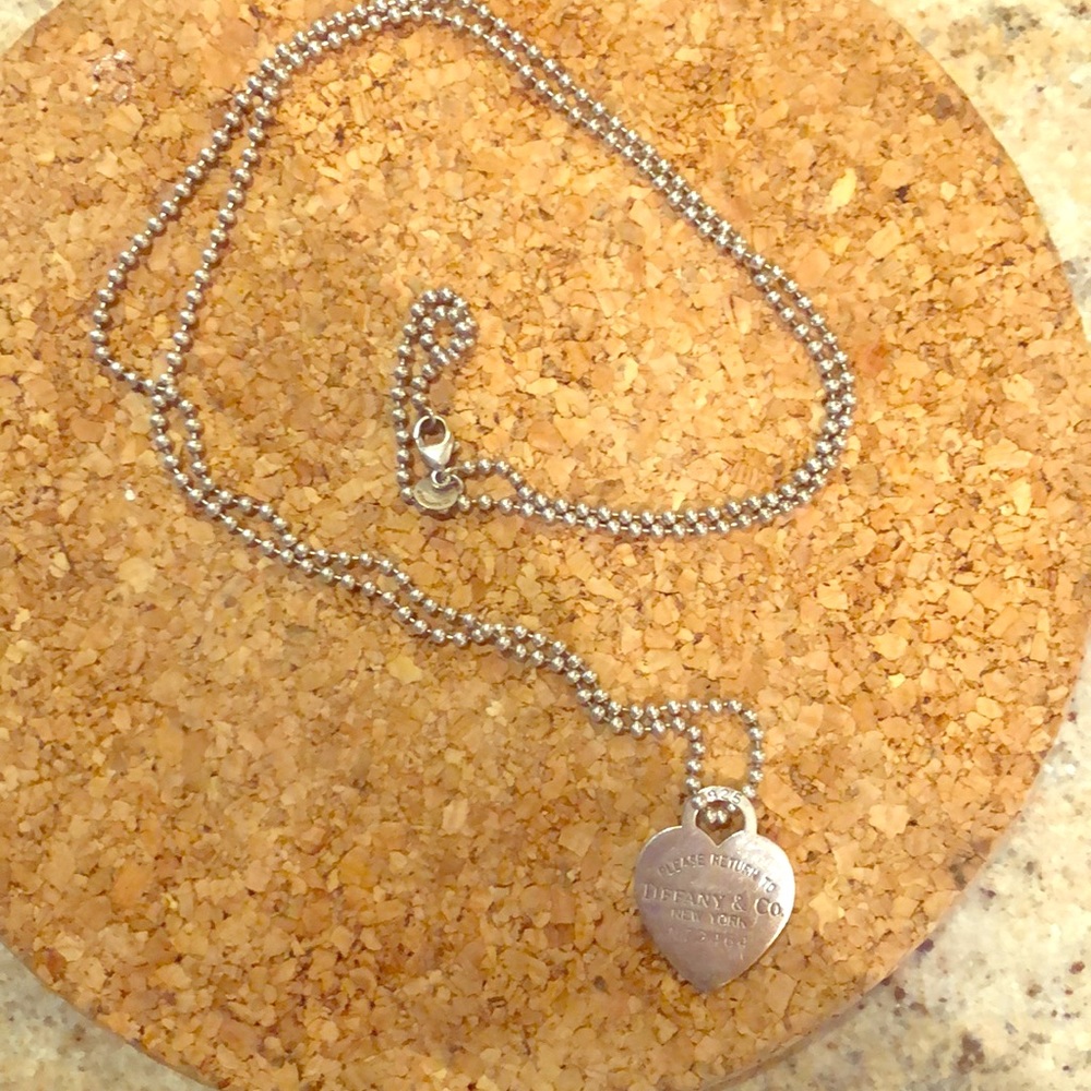 Tiffany long chain heart necklace